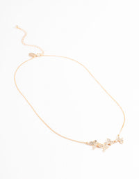 Gold Diamante Butterfly Necklace - link has visual effect only