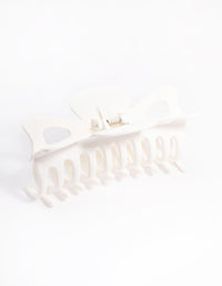 White Acrylic Triangle Cut Out Claw Clip - link has visual effect only