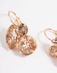 Gold Mixed Stone Cluster Huggie Hoop Earrings - link has visual effect only