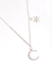 Silver Asymmetrical Celestial Necklace - link has visual effect only