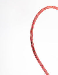 Red Rounded Diamante Headband - link has visual effect only