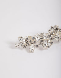 Silver Leaf & Pearl Barette Clip - link has visual effect only