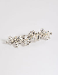 Silver Leaf & Pearl Barette Clip - link has visual effect only
