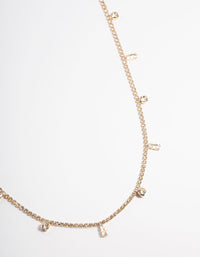 Gold Diamante Drop Waist Chain - link has visual effect only