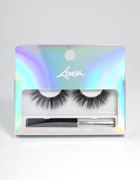 Black Volume Imitation Mink Magnetic Fake Eyelashes - link has visual effect only