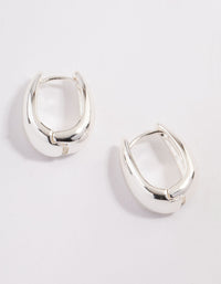 Silver Plated Boho Taper Hoop Earrings - link has visual effect only