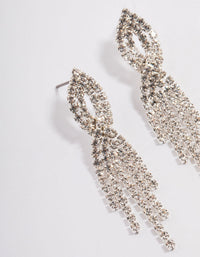 Silver Mini Twist Cupchain Drop Earrings - link has visual effect only