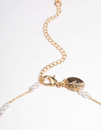 Gold Dainty Pearl Anklet - link has visual effect only