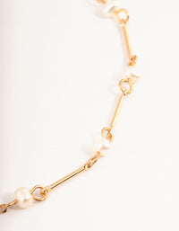 Gold Freshwater Pearl Anklet Pack - link has visual effect only