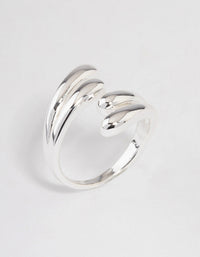 Silver Plated Double Row Wrap Ring - link has visual effect only