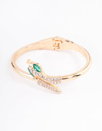 Gold Diamante Snake Hinge Cuff Necklace - link has visual effect only