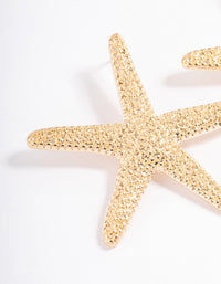 Gold Statement Star Earrings - link has visual effect only