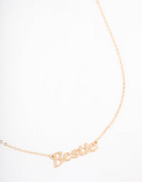 Gold Bestie Script Necklace - link has visual effect only