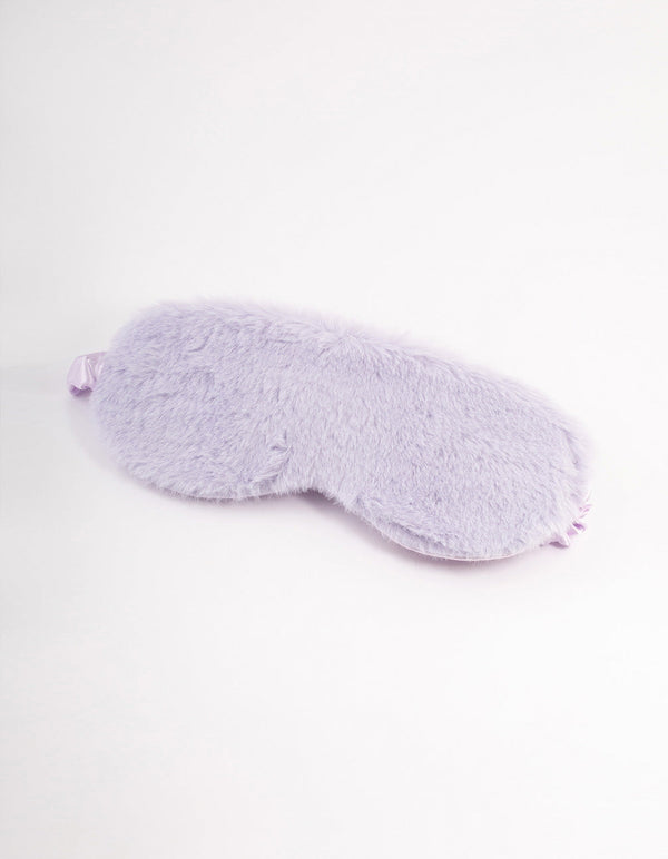 Lilac Fluffy Eye Mask