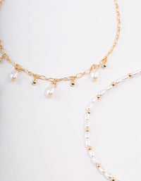 Gold Station Pearl & Diamante Anklet Pack - link has visual effect only