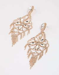 Gold Statement Glam Drop Earrings - link has visual effect only