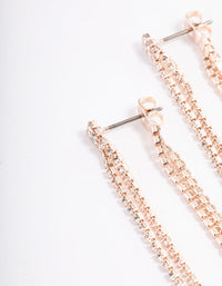 Rose Gold Mini Cupchain Double Loop Earrings - link has visual effect only