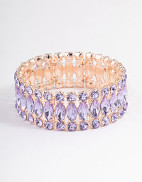 Rose Gold Marquise Stone Bracelet - link has visual effect only