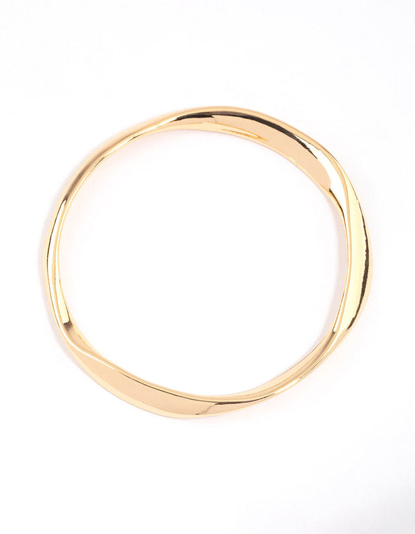 Gold Warped Bangle & Polishing Set