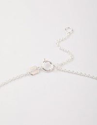 Sterling Silver Cubic Zirconia Stem Necklace - link has visual effect only