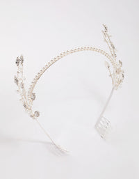 Silver Pearl & Diamante Headband - link has visual effect only