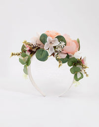 Fabric Flower & Veil Headband - link has visual effect only