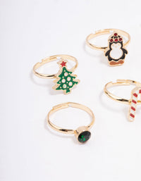 Kids Christmas Motif Ring 6-Pack - link has visual effect only