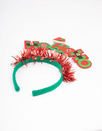 Kids Fabric Christmas Ho-Ho-Ho Headband - link has visual effect only