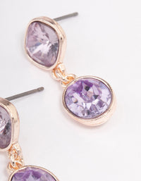 Rose Gold Marquise Stone Drop Earrings - link has visual effect only