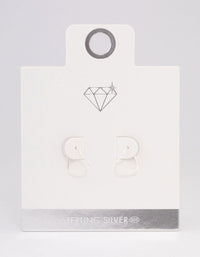 Sterling Silver Heart Hoop Earrings 12mm - link has visual effect only