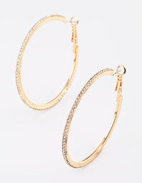 Gold Bling Hoop Earrings - link has visual effect only