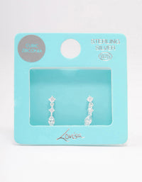 Sterling Silver Triangular Cubic Zirconia Marquise Drop Earrings - link has visual effect only