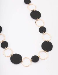 Black Matte Station Disc Necklace - link has visual effect only