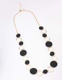 Black Matte Station Disc Necklace - link has visual effect only