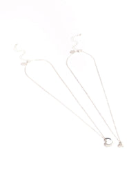 Silver 'Mumma' Script Mini Heart Necklace Pack - link has visual effect only