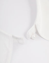 White Fabric Pointed Collar Necklace - link has visual effect only