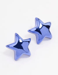 Blue Large Star Stud Earrings - link has visual effect only