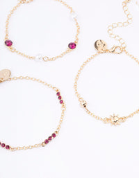 Gold Star Moon Bracelet & Anklet 5-Pack - link has visual effect only