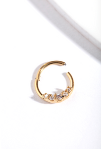 Gold Plated Surgical Steel Diamante Clicker Earring - link has visual effect only